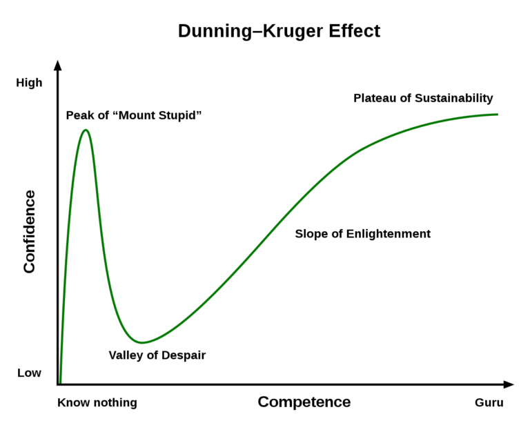 DunningKruger effect EBP Plat{ae}form{ae}