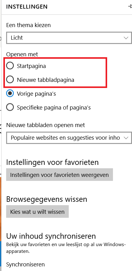 Edge: opstarten zonder oude tabs – hlrnet.com technoblog